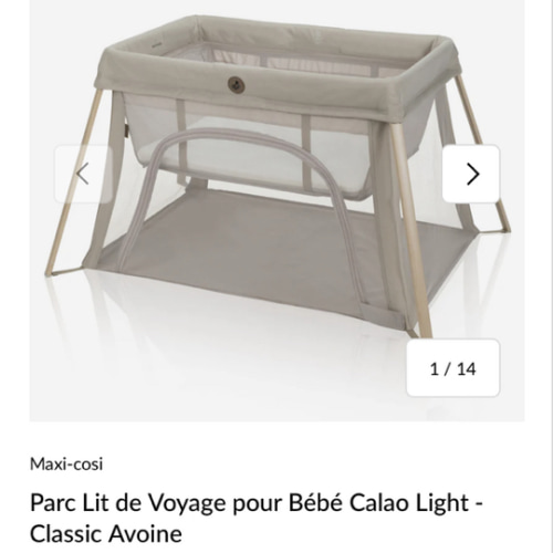 Parc Lit de Voyage pour Bébé Calao Light - Classic Avoine – CLÉMENT