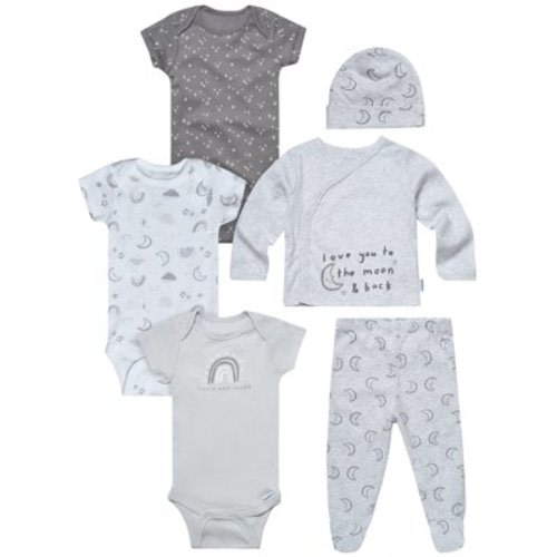 Gerber Baby Neutral 6-Piece Gift Set, Sizes Newborn - 3/6 Months