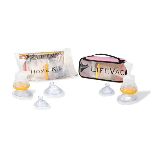 LifeVac Home & Pink Travel Kit Combo - Portable Suction Rescue Device, First Aid Kit for Kids and Adults, Portable Airway Suction Device for Children and Adults