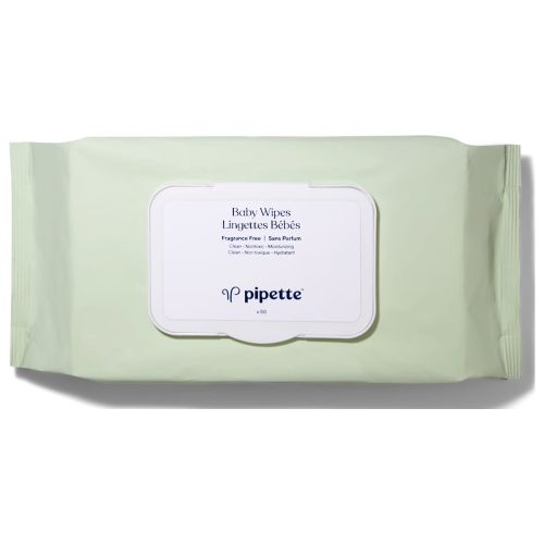 Pipette Sensitive Skin Baby Wipes, Alcohol Free and Unscented (1 Pack), 50 Count