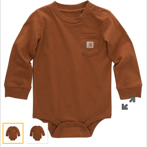 Kids' Long-Sleeve Pocket Bodysuit | Full Stock | Carhartt