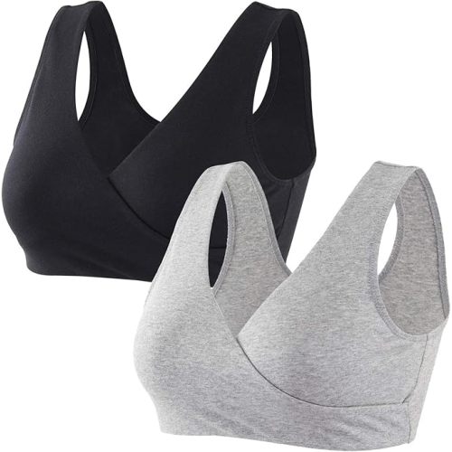 Cotton Maternity Nursing Sleeping Bras, 2pk