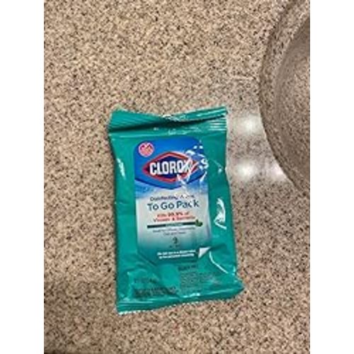 Clorox Disinfecting On The Go Travel Wipes, Household Essentials, Fresh Scent, 9 Count, Pack of 1 (Package May Vary)
