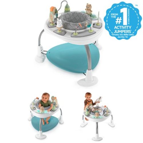 Ingenuity Spring & Sprout 2-in-1 Baby Activity Center Jumper & Play Table for 6+ months