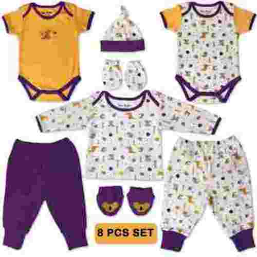Baby Bright Newborn Essentials Must Have Clothes for Baby Boy, Outfit Gifts for Infant, Baby Shower Gift, 8-Pieces, Size 0-3 Months