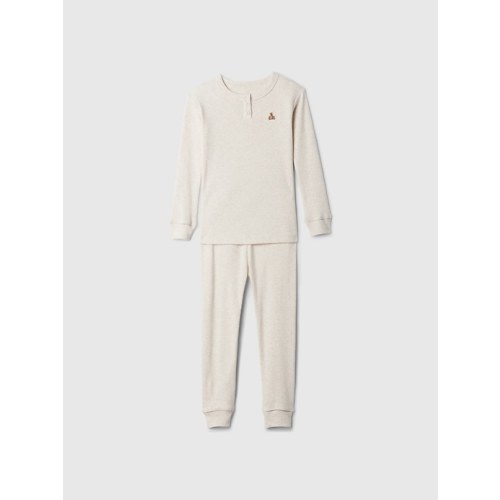 Baby & Toddler Organic Brushed Cotton Henley PJ Set