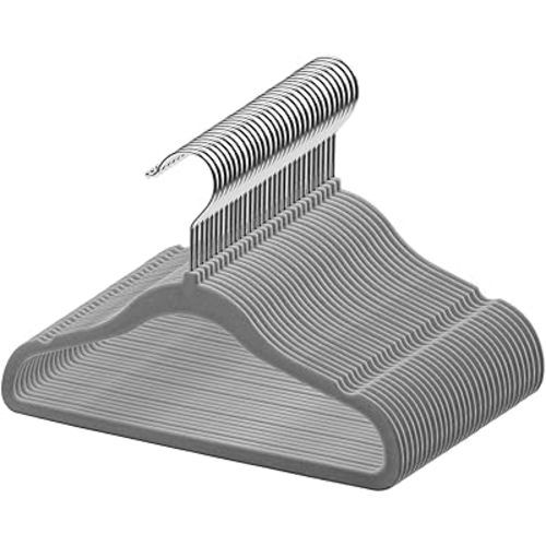 GoodtoU Kids Velvet Hangers, 30 Pack Non Slip Velvet Clothes Hangers for Toddler & Children (Dark Grey 30Pack)