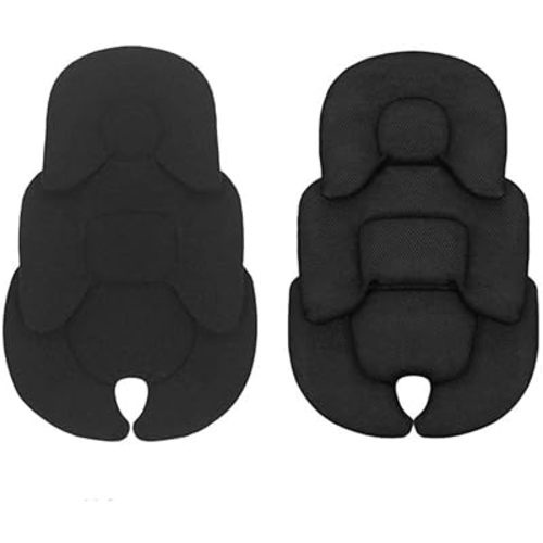 Baby Stroller Cushion Car Seat Insert Baby Head Neck Support Pillow Mattress, Baby Neck Support Pillow Baby Seat Cushion(Black)