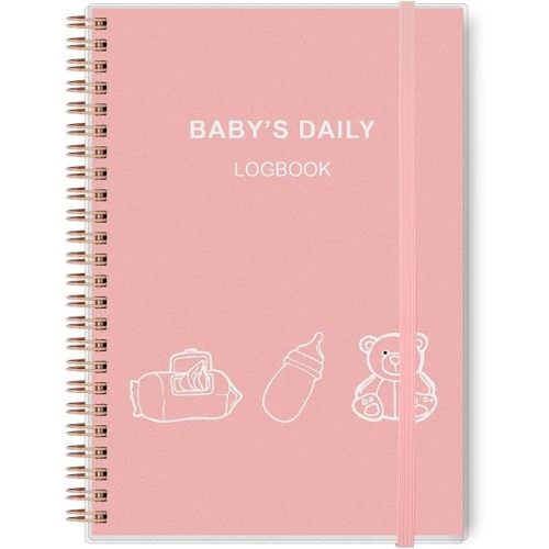 Baby's Daily Log Book - A5 Baby Care planner for Newborns, Schedule for Tracking Newborn's Daily Routine, 152 Easy to Fill Pages Track and Monitor Nursing, Sleep, Feeding, Diapers, Pumping - Pink