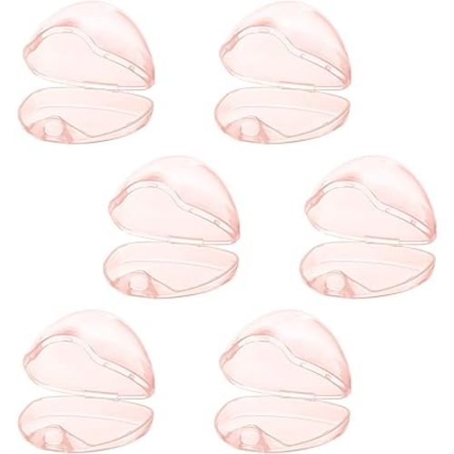 Accmor Pacifier Case, Pacifier Holder Case, Pacifier Container for Travel, BPA Free,Transparent Pink, 6 Pack