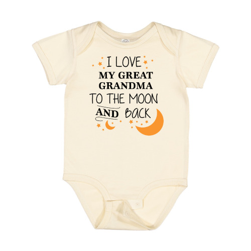 Inktastic I Love My Great Grandma to the Moon and Back Boys or Girls Baby Bodysuit