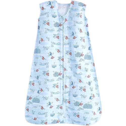 Medium, 6-12 Months | HALO SleepSack, 100% Cotton Wearable Blanket, Swaddle Transition Sleeping Bag, TOG 0.5, Nemo Tie Dye