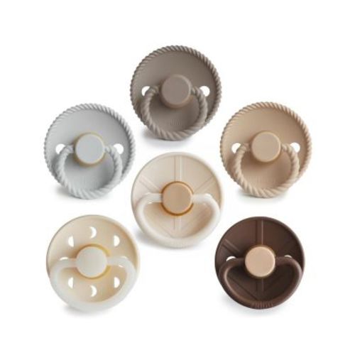 FRIGG 6-Pack Earthy Wonder Rubber Pacifiers - Baby