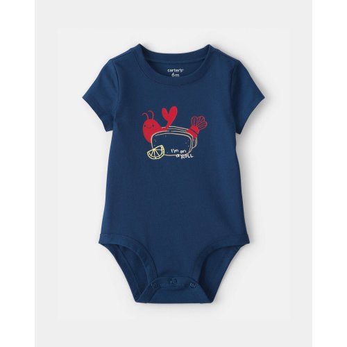 Baby Lobster Graphic Bodysuit - Blue | Carter's