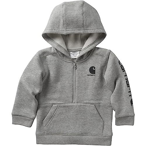 Carhartt Boys' Long-Sleeve Half-Zip Hooded Sweatshirt