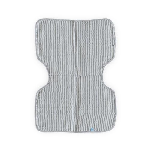 Cotton Muslin Burp Cloth - Grey Stripe