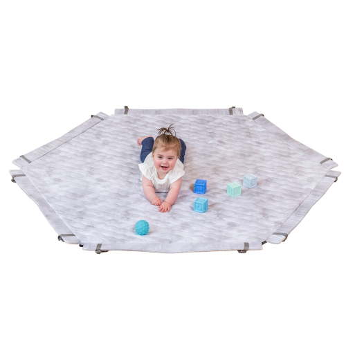 Toddleroo by North States SecureMat Playmat for Superyards, Hexagon Clouds