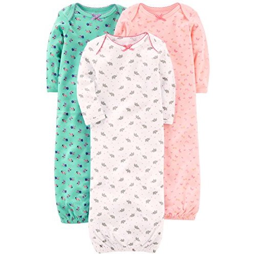 Simple Joys by Carter's Baby Girls' 3-Pack Cotton Sleeper Gown