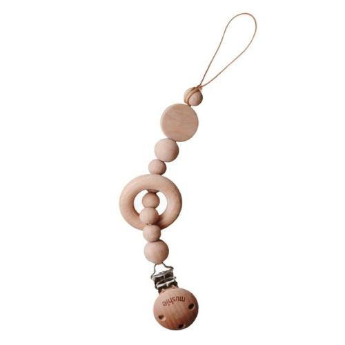 Wooden Pacifier Rattle Clip | Sunny – mushie