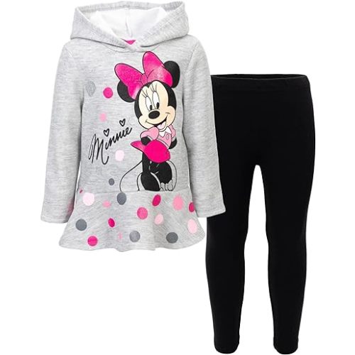 Amazon.com: Disney Minnie Mouse Mickey Mouse Fleece Hoodie and Leggings Outfit Set Infant to Big Kid : Clothing, Shoes & Jewelry