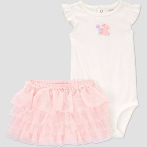 Carter's Just One You® Baby Girls' Bunny Skirt Set - Pink Newborn