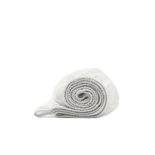 Boll & Branch Signature Hemmed Fitted Baby Crib Sheet for Boys and Girls - One Size, White - Toxin-Free, Soft, 100% Organic Cotton - Top-Stitched Elastic Band, Secure Fit for Standard Cribs
