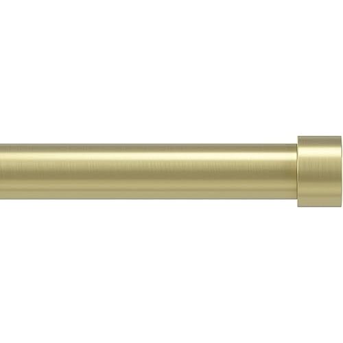 Umbra Cappa Curtain Rod, Includes 2 Matching Finials, Brackets & Hardware, 36 to 66-Inches, Gold