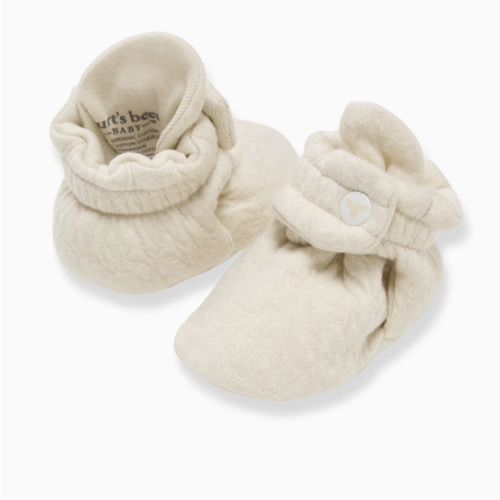 Organic Cotton Quilted Bee Baby Booties - Oat – Burt's Bees Baby