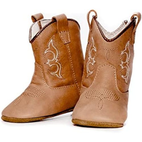 Real Leather Soft Sole Cowboy Boots for Baby Infant Toddler Boys Girls Newborn Crib Prewalkers Or Special Occasion