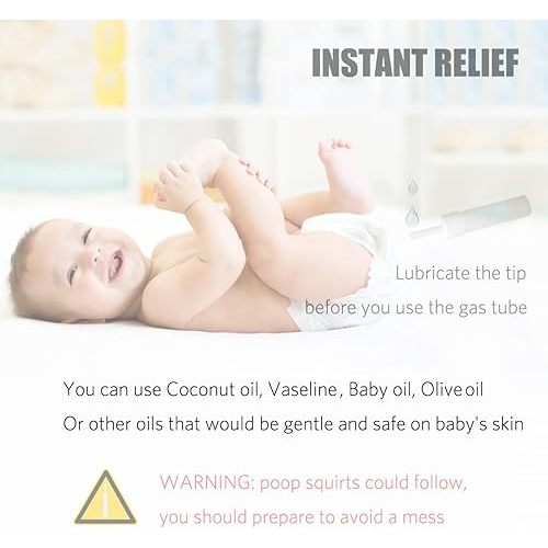 JAPARA Gas and Colic Reliever for Babies, Natural Solution for Baby Colic and Gas Relief, 100% Safe & Effective Instant Constipation Relief for Gassy Babies (20 Count)