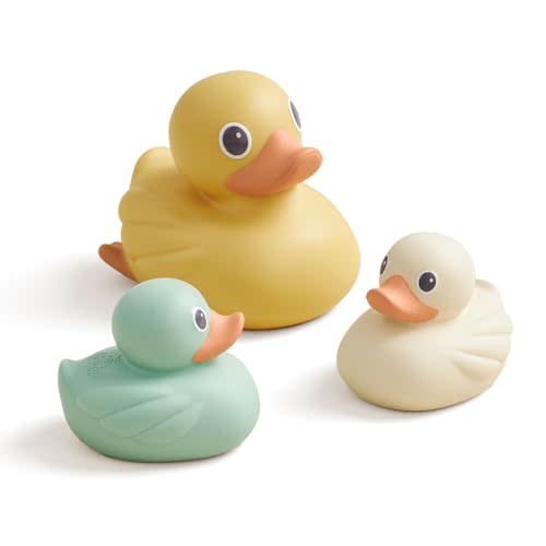 Itzy Ritzy Ducky Family - Set of 3 Duck Floating Bath Toys with Watertight Design (Duck)
