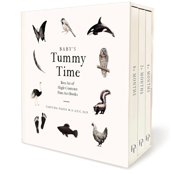 Baby's Tummy Time Book Box Set: A 3-Book Box Set of High-Contrast Art for Visual Stimulation at Tummy Time (Tabitha Paige Children's Book Series)