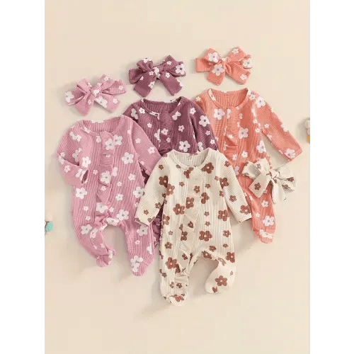 4 pk of Baby Girl Outfit with headband