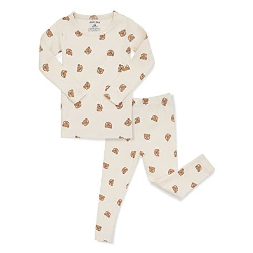 AVAUMA Baby Boys Girls Pajama Set 6M-8T Kids Cute Toddler Snug fit Pjs Cotton Sleepwear