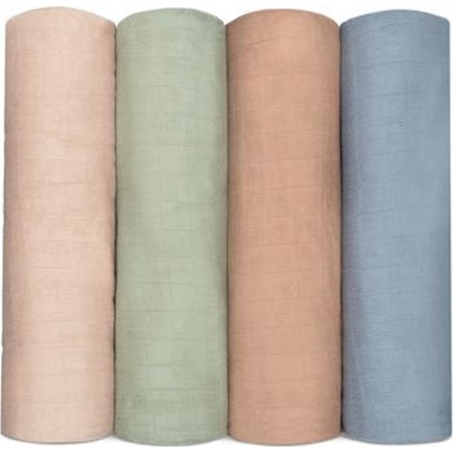 Muslin Swaddle Blankets, 4 Pack