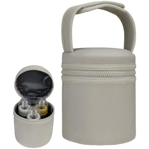 Travel Breast Milk Storage,Milk Bottles Bag - Breast Milk Chiller with Detachable Strap, Insulated Bottle Bags Fits 2 Large 8oz Bottles for Nursing Mom Daycare