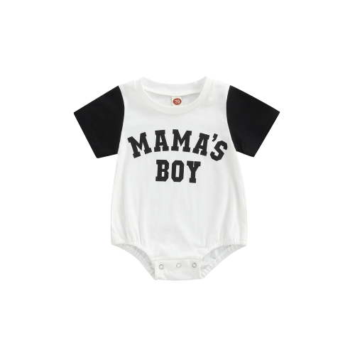 Bagilaanoe Baby Boys Clothes 3 6 12 18 Months Newborn Infant Short Sleeve Mamas Boy Romper Cotton Bodysuit Playsuit Summer Casual Tops