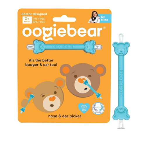 oogiebear Baby Nose Cleaner & Ear Wax Removal Tool - Safe Booger & Earwax Removal for Newborns, Infants, Toddlers - Dual-Ended - Essential Baby Stuff