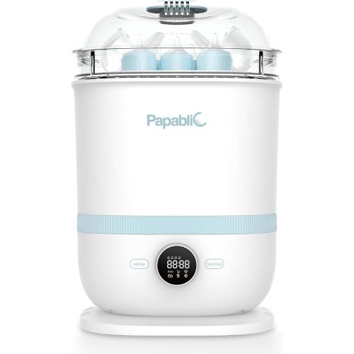 Papablic Bottle Sterilizer and Dryer Pro, 13 Bottles Extra-Large Capacity for Big Family, Electric Steam Bottle Sanitizer for Baby Bottles, Parts & Other Newborn Essentials Electric Steam Bottle Sanitizer for Baby Bottles, Parts & Other Newborn Essentials