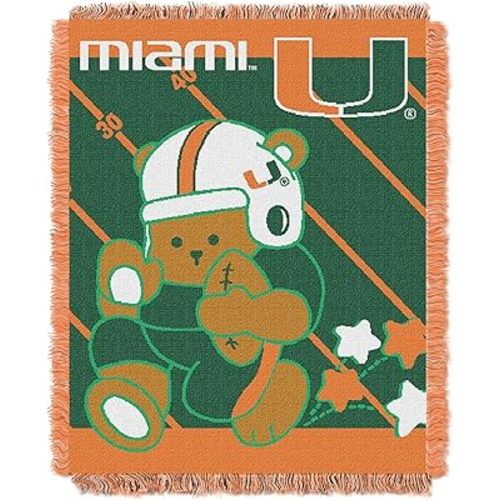 NORTHWEST NCAA Unisex NCAA 36-Inches-By-46-Inches Woven Jacquard Baby Throw Blanket