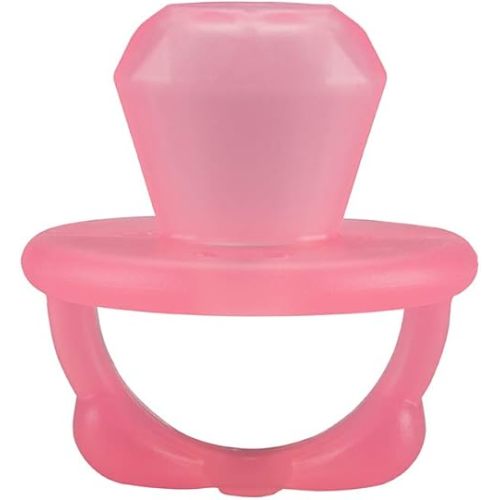 Itzy Ritzy Silicone Teensy Teether - Flexible, Soft & Hollow Baby Teething Toy with Easy-to-Hold Handle; Designed for Ages 3 Months and Up (Diamond)