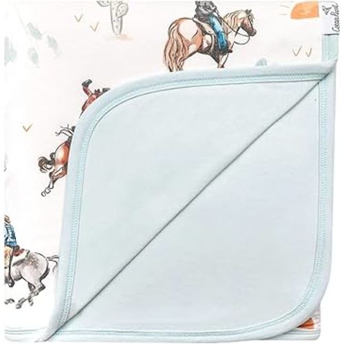 Large Premium Knit Baby 3 Layer Stretchy Quilt Blanket "Boone" by Copper Pearl