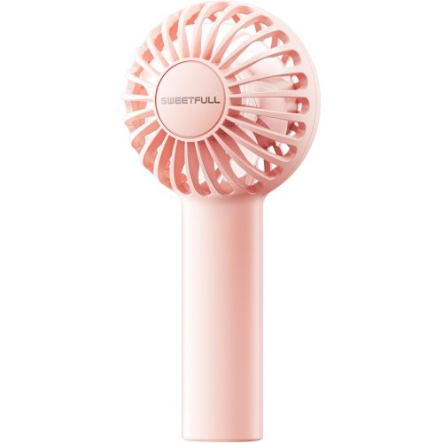 SWEETFULL Mini Portable Fan - Rechargeable Handheld Fan, 3 Speeds Personal Hand Gifts for Travel, Makeup, Eyelash, Kids, Girls, Women - USB, Cute Design