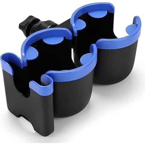 Accmor Stroller Cup Holder with Phone Holder, Bike Cup Holder, Universal Cup Holder for Uppababy Nuna Doona Strollers, 2-in-1 Cup Phone Holder for Stroller, Bike, Wheelchair, Walker, Scooter