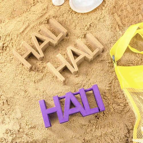 Personalized Multi-color Name 3D Printed Sand Mold 2-12 Letters Beach Vacation Essentials Play Birthday Gift for Family Kids - CALLIE