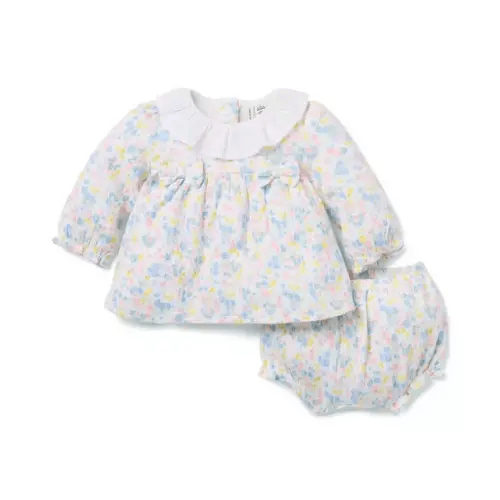 Baby Light Blue Floral Baby Floral Pointelle Matching Set by Janie and Jack