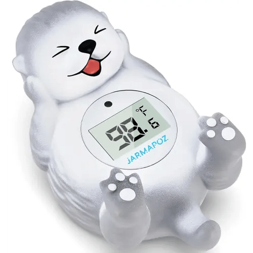 Baby Bath Thermometer, Cute Otter Floating Water Thermometer for Newborns & Infants, Safe and Accurate Room and Bathtub Temperature Monitor, Grey