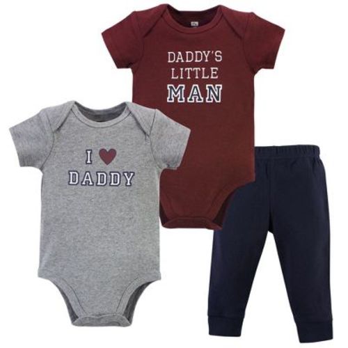 Hudson Baby Infant Boy Cotton Bodysuit And Pant Set, Boy Daddy Short Sleeve, 0-3 Months