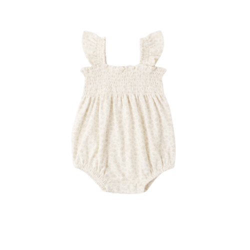 Smocked Ruffle Sleeve Romper Ditsy