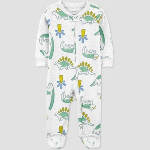 Carter's Just One You® Baby Boys' Dino Footed Pajama - Gray, Size: 3M
